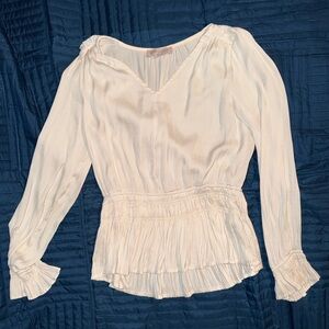 Philosophy Cream Blouse with Ruffle Details